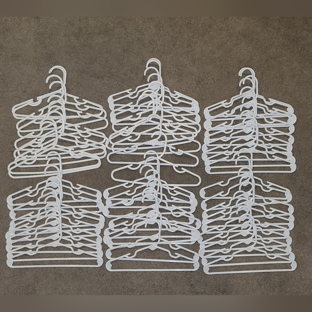 60 Children's White Hangers